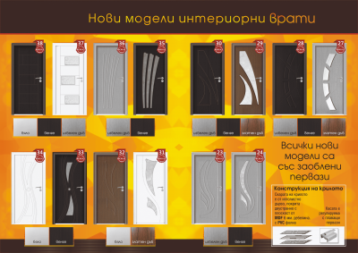 Каталог на нови Интериорна врата MDF
