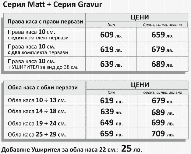 цена на стъклени врати Gravur